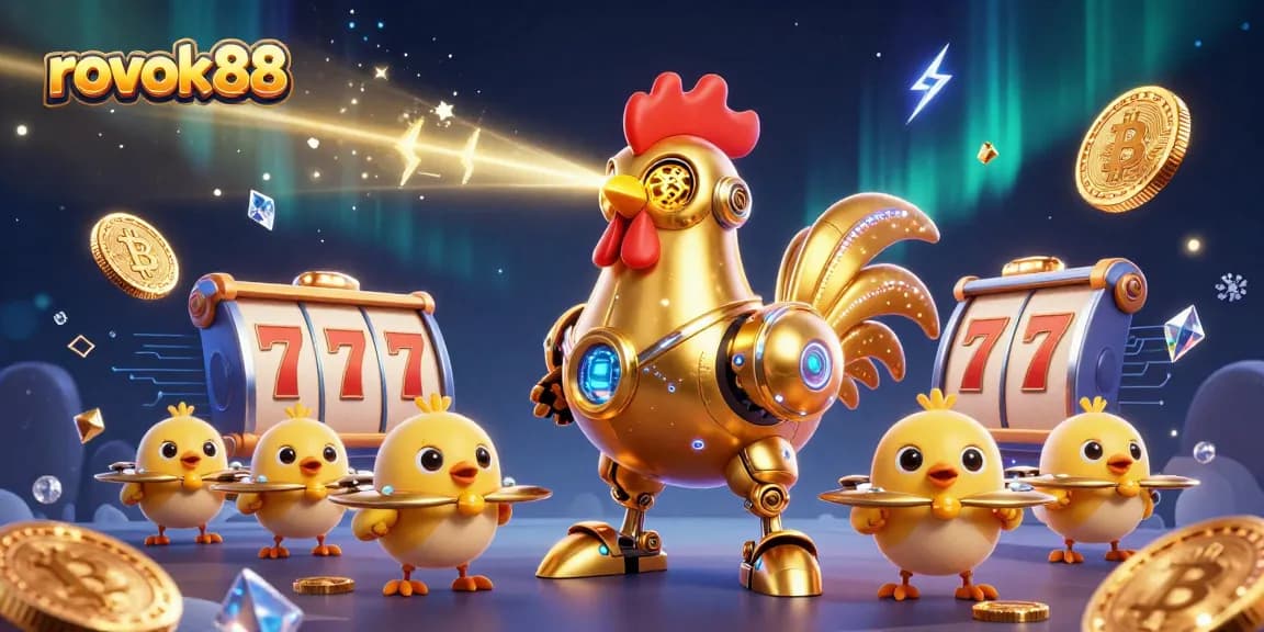 Win big with rokok88 at this exciting casino featuring dynamic slot games and neon crypto elements.