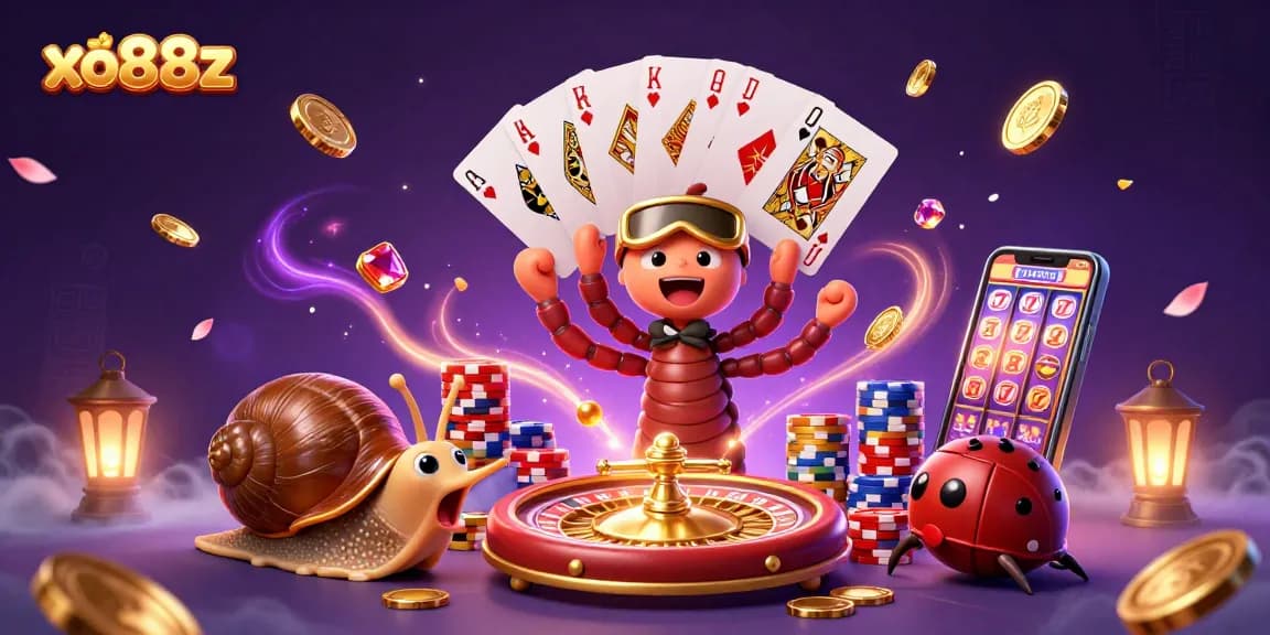 Experience thrilling gameplay with xo88z in a vibrant casino illustration full of action and excitement.