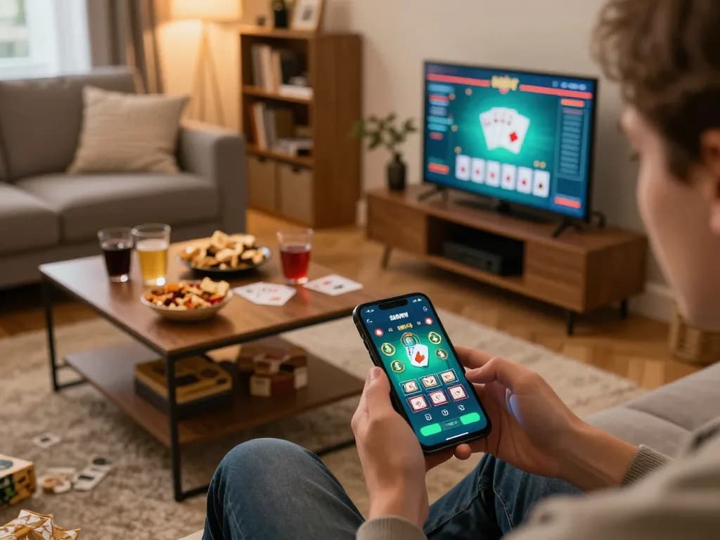 Sit back and enjoy gaming on the SUNWIN LINK app at home with a smartphone in hand.