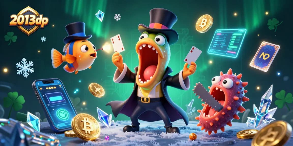Experience the excitement of 2013dp with a vibrant 3D casino scene featuring a magical sea creature performance.
