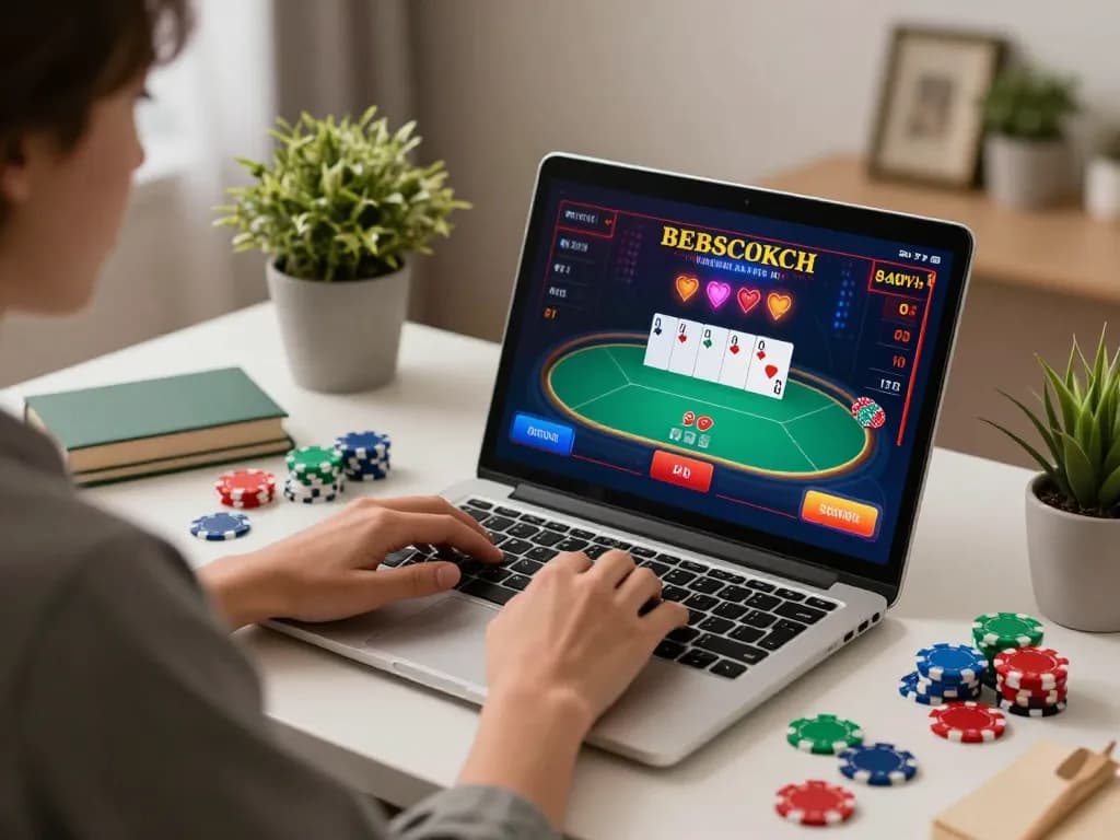 Player engaging in casino games online with vipwin79, showcasing vibrant gaming atmosphere and strategic play.