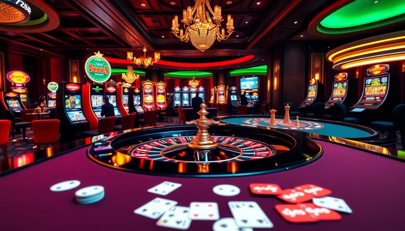 Experience thrilling gameplay at 789f with dynamic casino tables and vibrant slot machines.