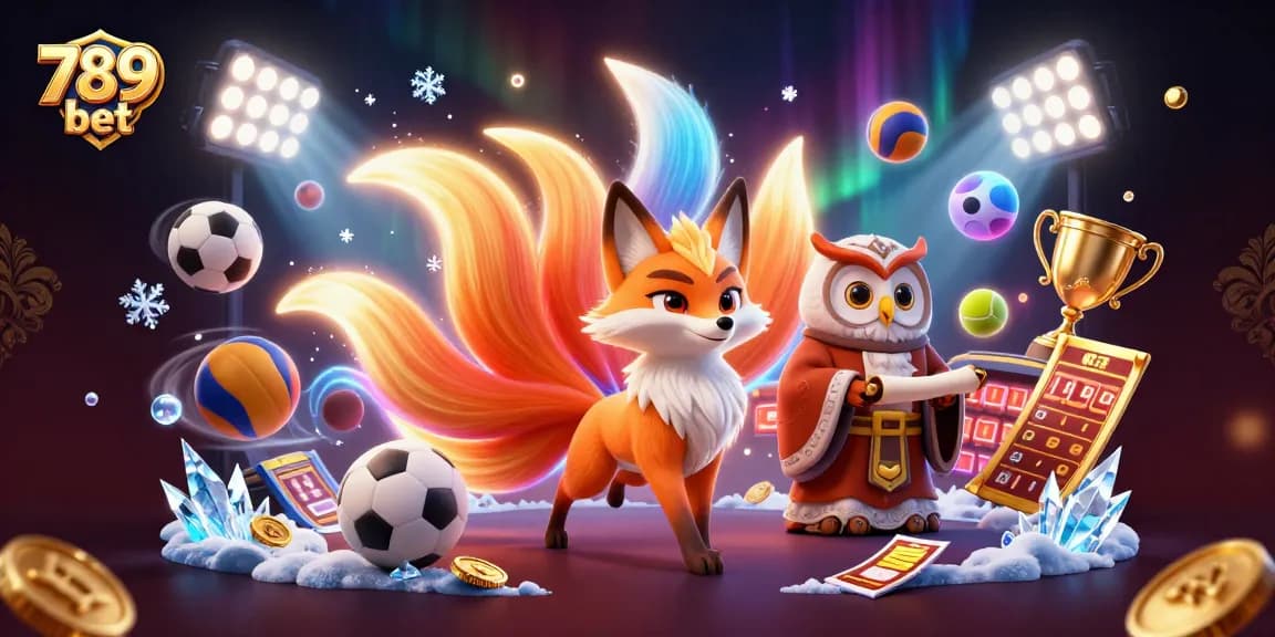Experience the thrill of winning with 789 bet's vibrant casino scene, featuring animated characters and sports elements.