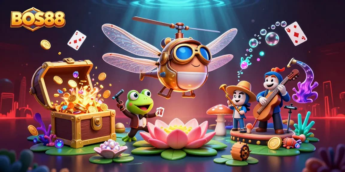 Bermain di BOS88 dengan koleksi permainan slot terbaik dan croupier kera deal kartu.