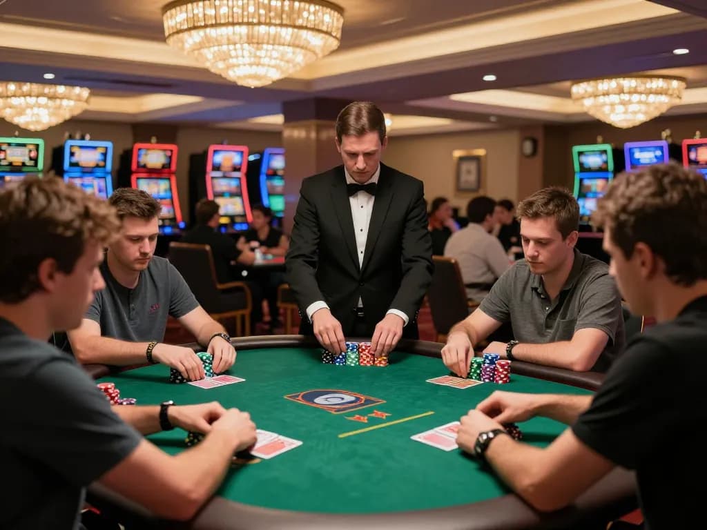 Players enjoying a strategic poker game at SC88, focused on winning tactics with colorful chips and cards.