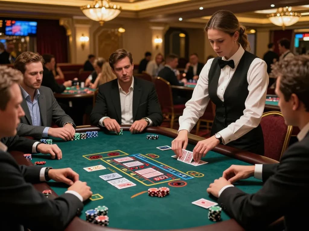 LC88 engages players at a luxurious live dealer blackjack table with strategic gameplay.