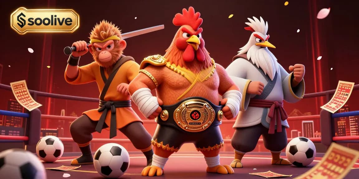 Socolive enhances live sports betting experience with dynamic characters and vibrant visuals in 3D illustration.