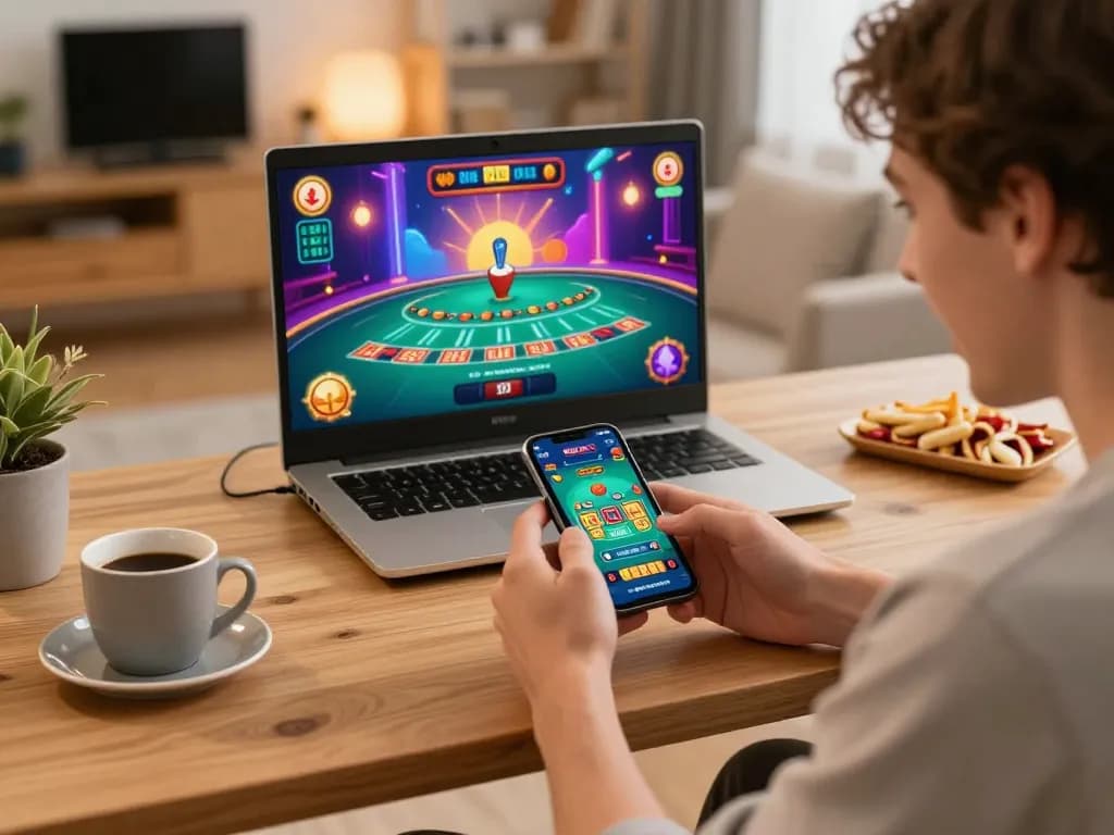 Engaging with the Homepage casino app for a live blackjack game, showcasing a home gaming scene.