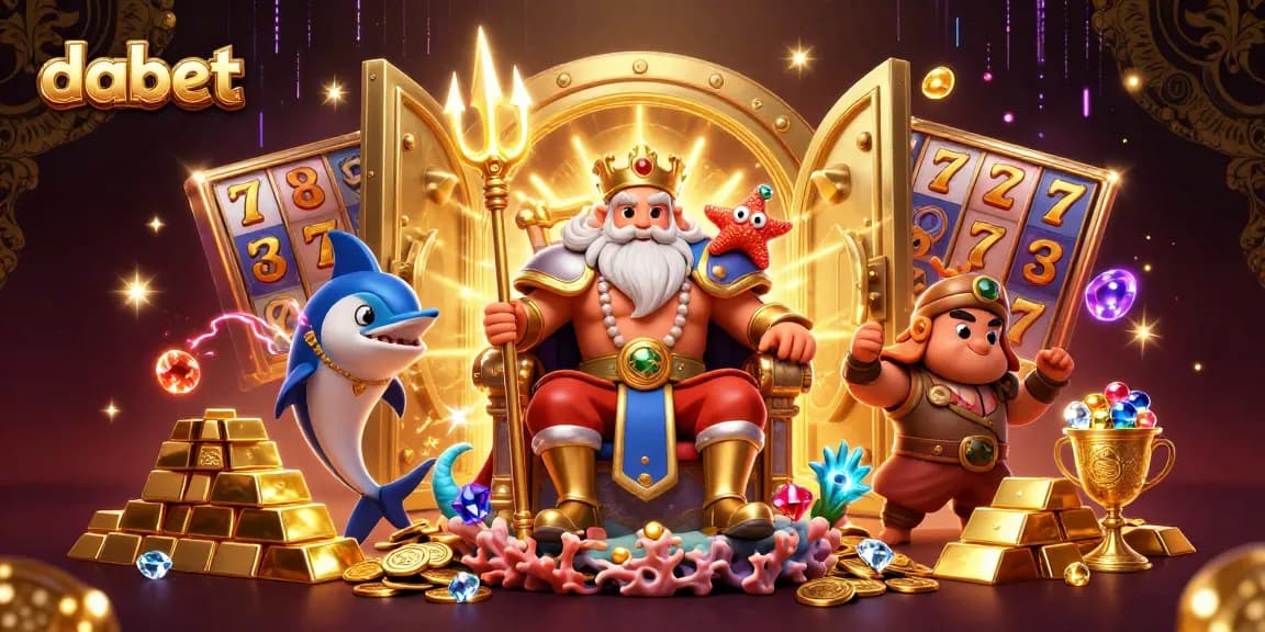 Experience vibrant dabet gaming with Neptune and a treasure trove of slots, gold, and jewels.