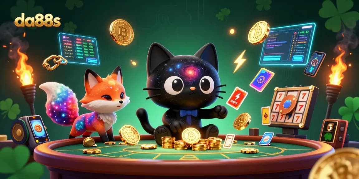 da88s attracts players with vibrant cosmic casino visuals and engaging slot game elements.