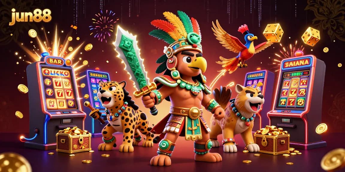 Experience thrilling action at jun88 with vibrant slot machines exploding with jackpots and colorful game elements.