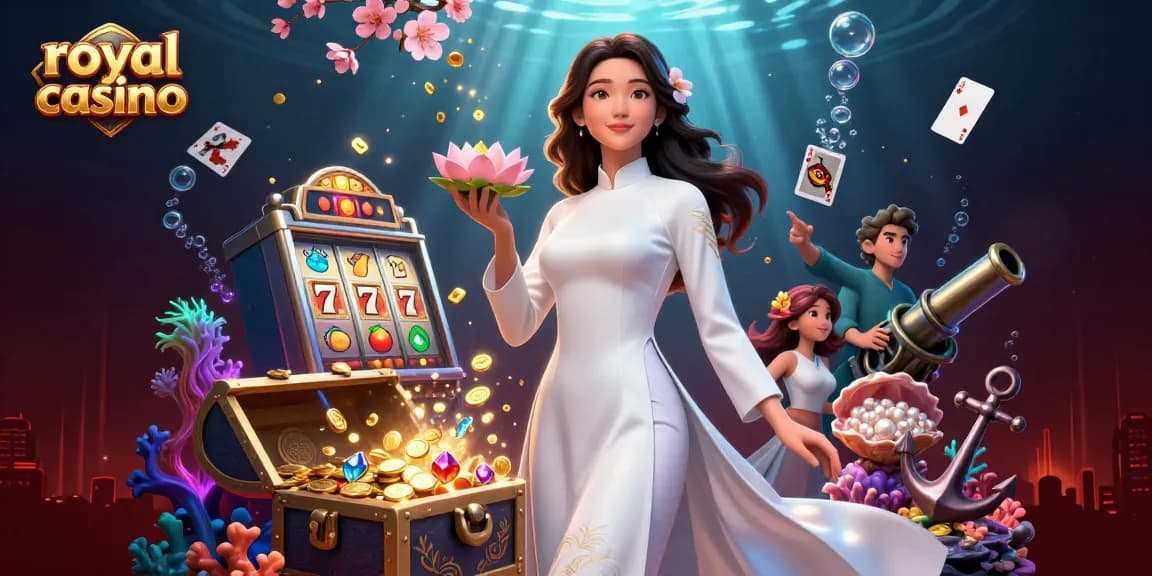 Experience the excitement of royal casino gaming with vibrant visuals and dynamic elements.