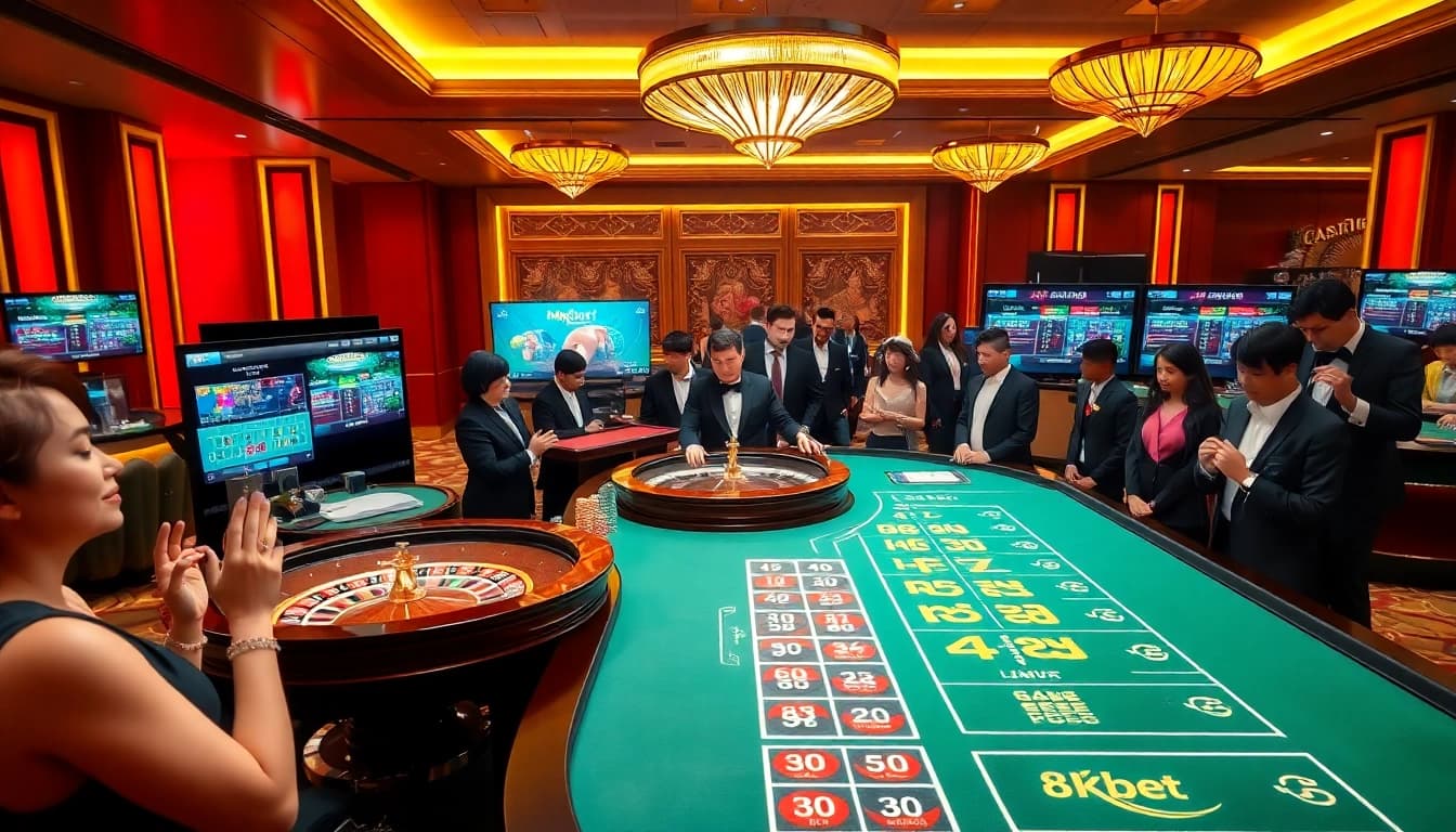 Experience thrilling gameplay at 8kbet with professional dealers and exciting casino ambiance.