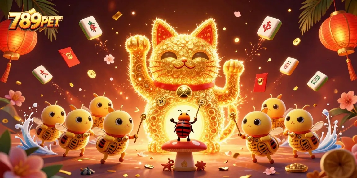 Experience the thrill of 689P BET with a vibrant casino atmosphere filled with lucky symbols and fireflies.