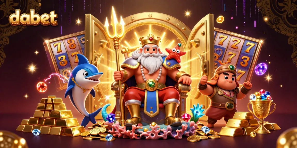 Experience vibrant dabet gaming with Neptune and a treasure trove of slots, gold, and jewels.