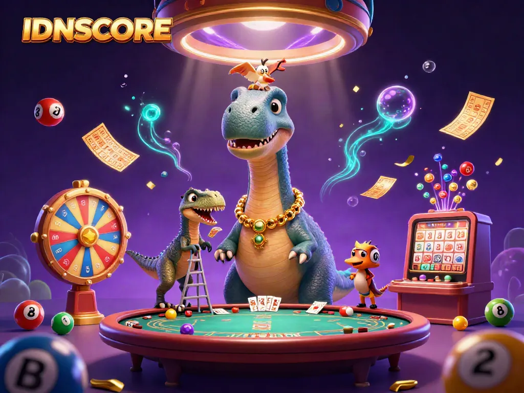 Experience thrilling moments at IDNSCORE with a lively casino scene full of vibrant, dynamic elements.