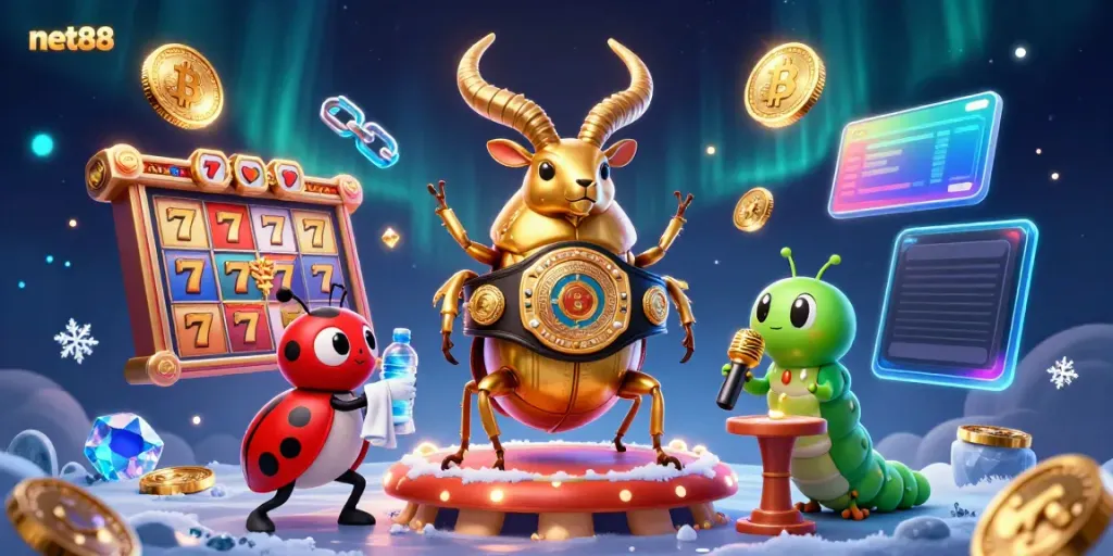 Experience thrilling gameplay with net88 as a golden stag beetle champion takes center stage.
