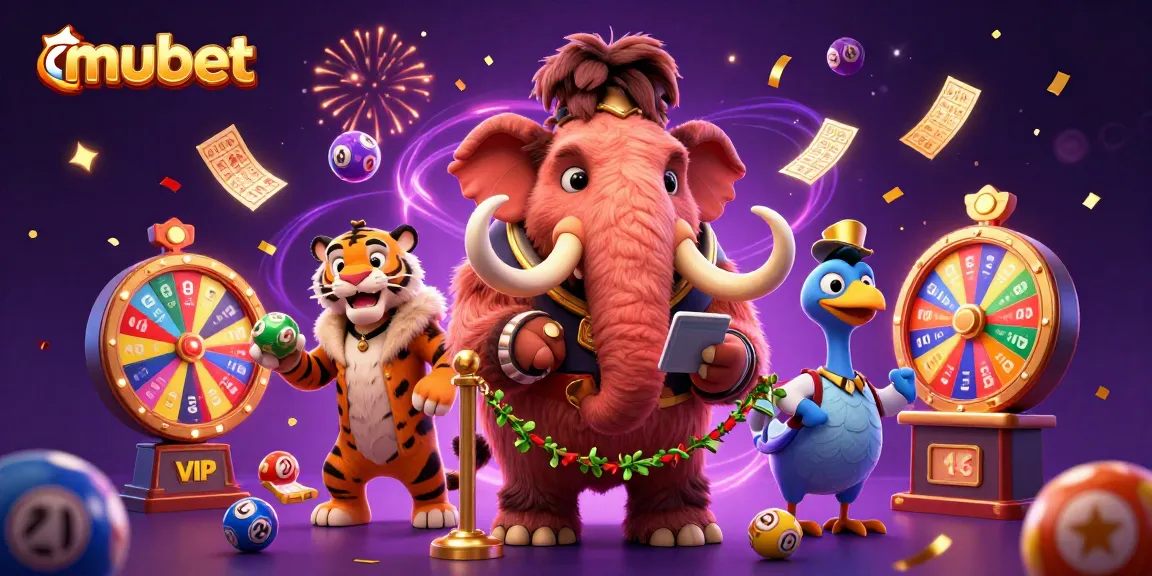 Engage with mubet as the playful woolly mammoth checks IDs for exciting games and lottery fun.