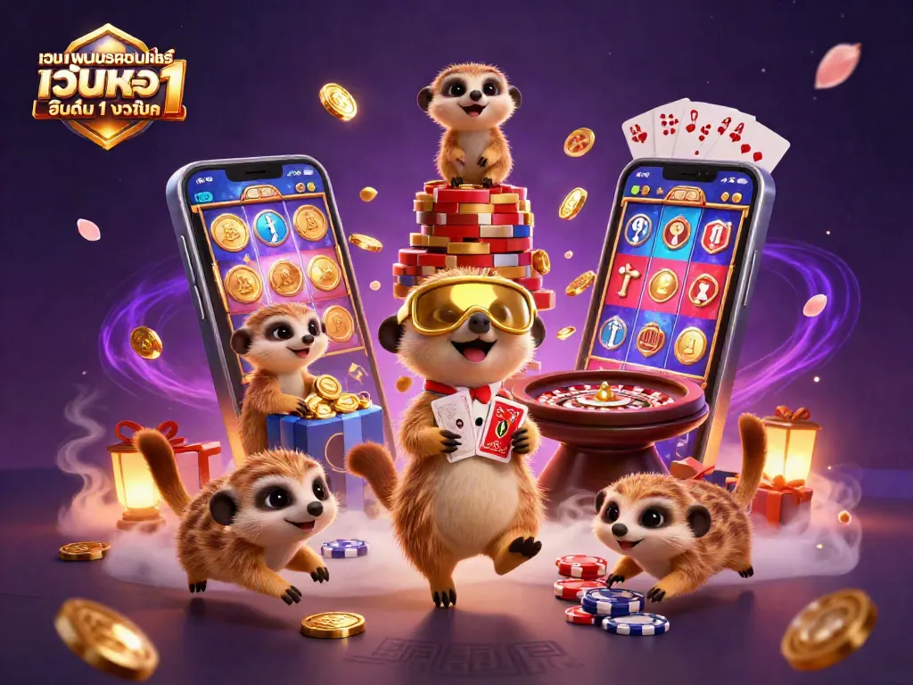 เล่น เว็บพนันออนไลน์ เว็บตรง อันดับ 1 ของโลก กับเมียร์แคทในคาสิโน 3D ที่แออัดและมีชีวิตชีวา