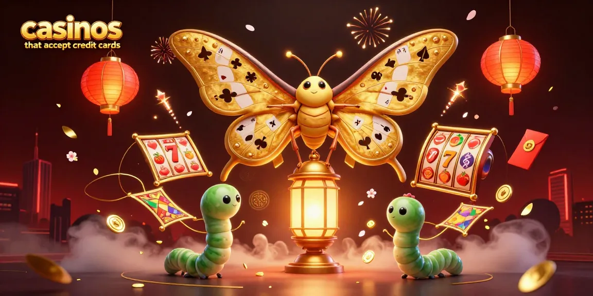 Experience the excitement of casinos that accept credit cards with golden moths and dynamic gaming elements.