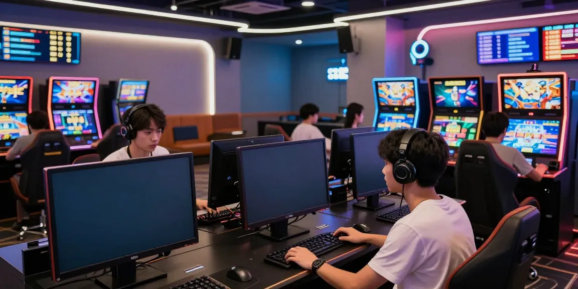Players enjoying qqmacan alternatif in a vibrant gaming lounge.