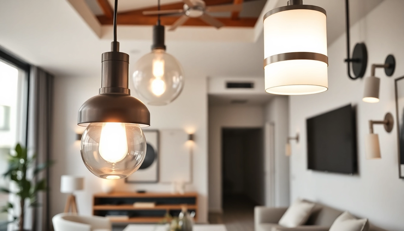 Shop ModernLighting stylish fixtures enhancing a contemporary living space.
