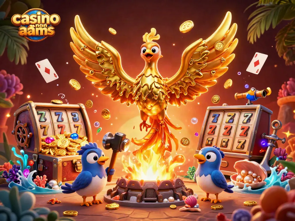 Gioca ai casinò non AAMS con il phoenix dorato che genera monete d'oro mentre i giochi esplodono di vincite.