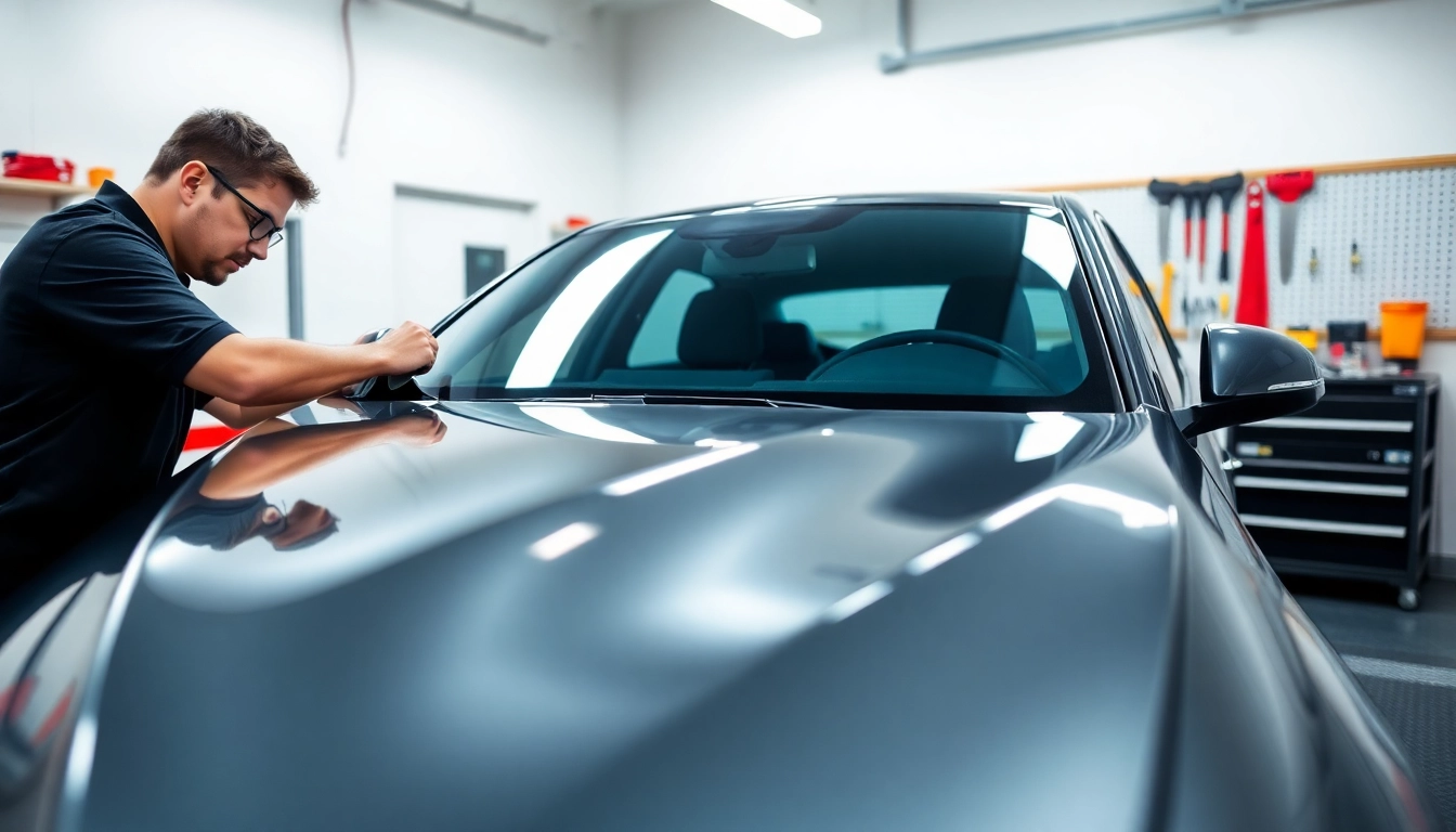 Applying PPF winter road salt protection to a vehicle, showcasing the meticulous process.