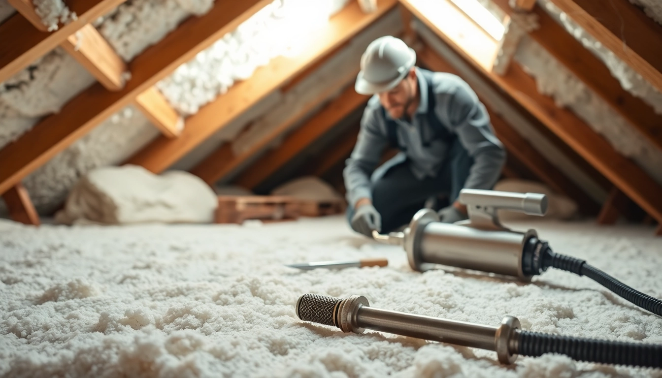 Assessing spray foam removal price in attic with professional contractor and tools.