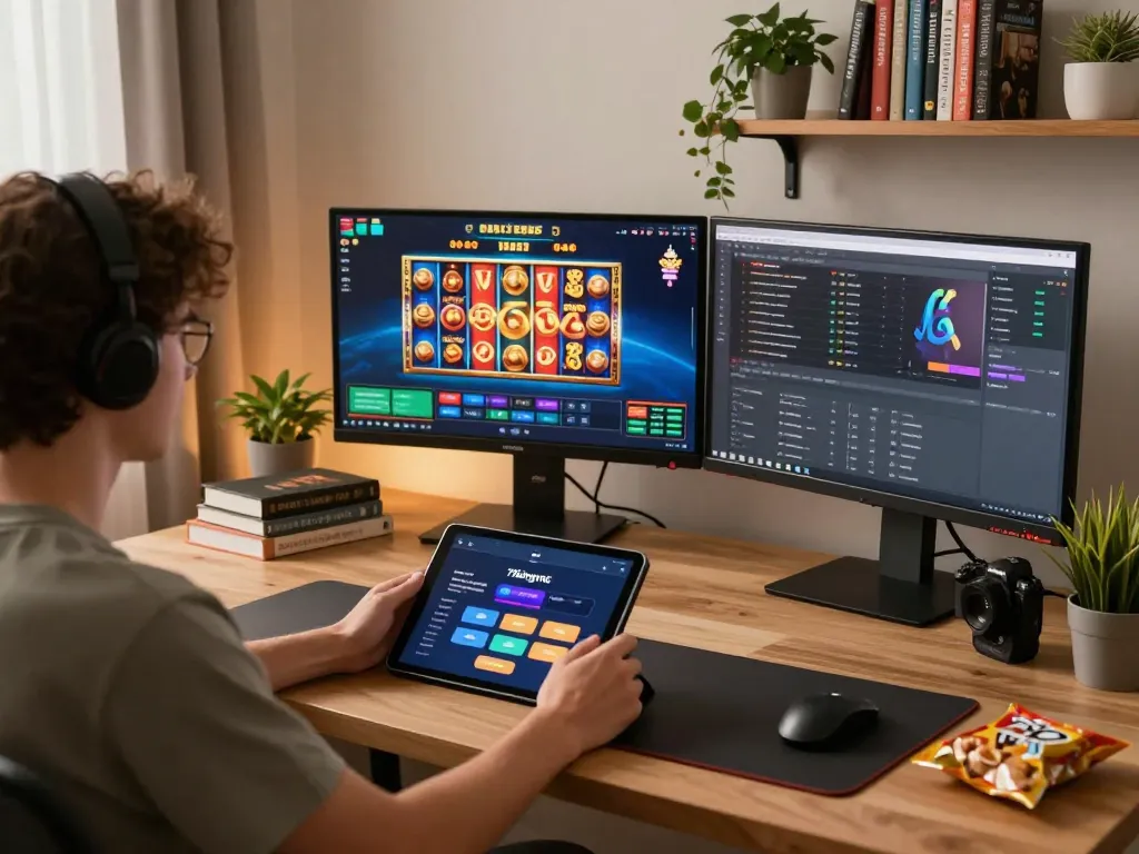 Player engaging with the 79kingvnc casino app to enjoy vibrant online games and slots.