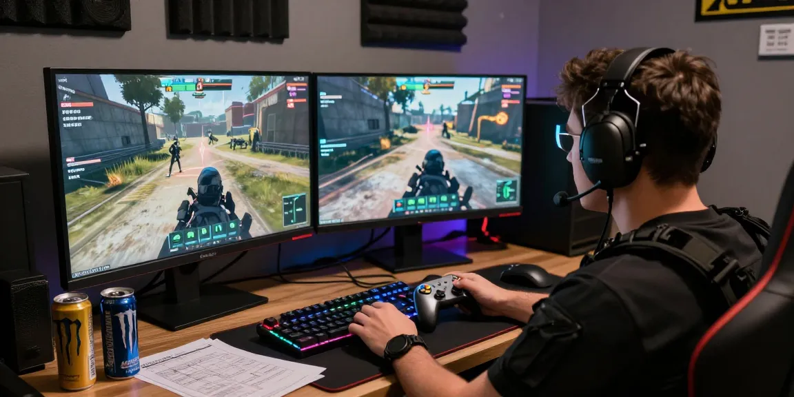 ArmA 3 Hack gameplay scene with cheat overlays and gamer setup