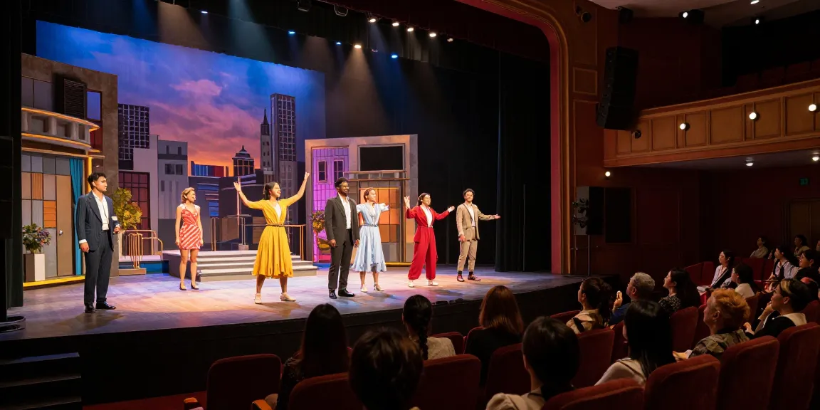 ROKOK88 theatre performance scene with vibrant actors and dynamic set design.