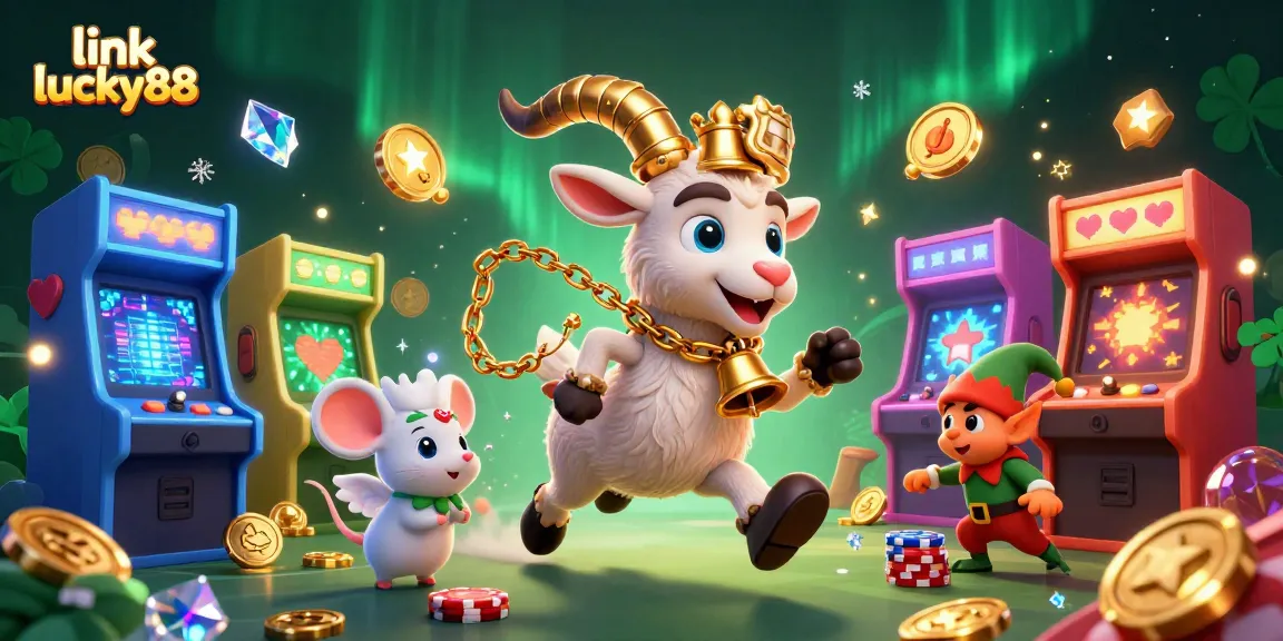 Link lucky88 showcases a festive holiday-horror casino scene with Krampus and lively characters.