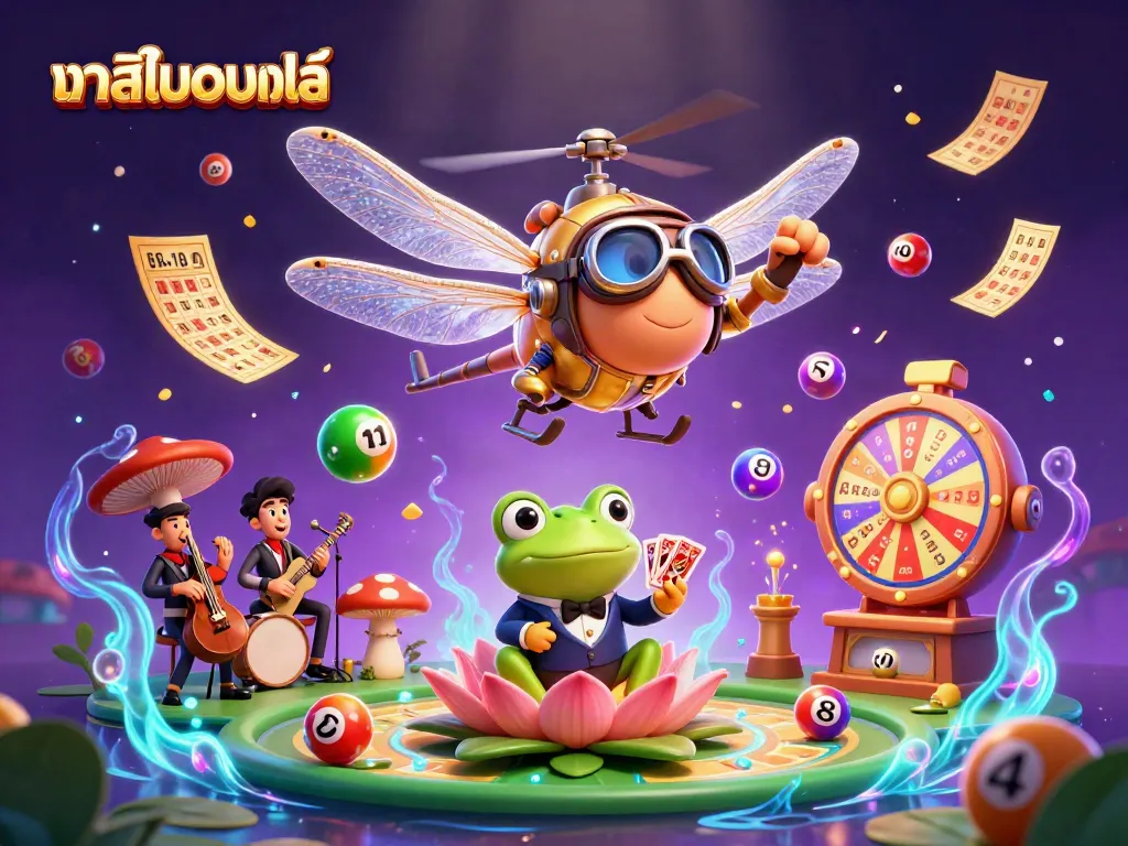 เกมคาสิโนออนไลน์สนุกสนานที่มีความซับซ้อน หน้าจอเต็มไปด้วยบรรยากาศและสีสันสดใส