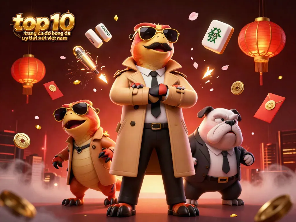 Hình ảnh mô tả top 10 trang cá độ bóng đá uy tín nhất Việt Nam với ba chú khủng long trong bộ đồ choàng, khéo léo nhập vai vào sòng bài.