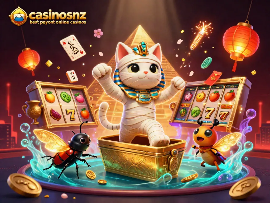 Experience thrilling gameplay at casinosnz best payout online casinos with slots, golden coins, and exciting characters!