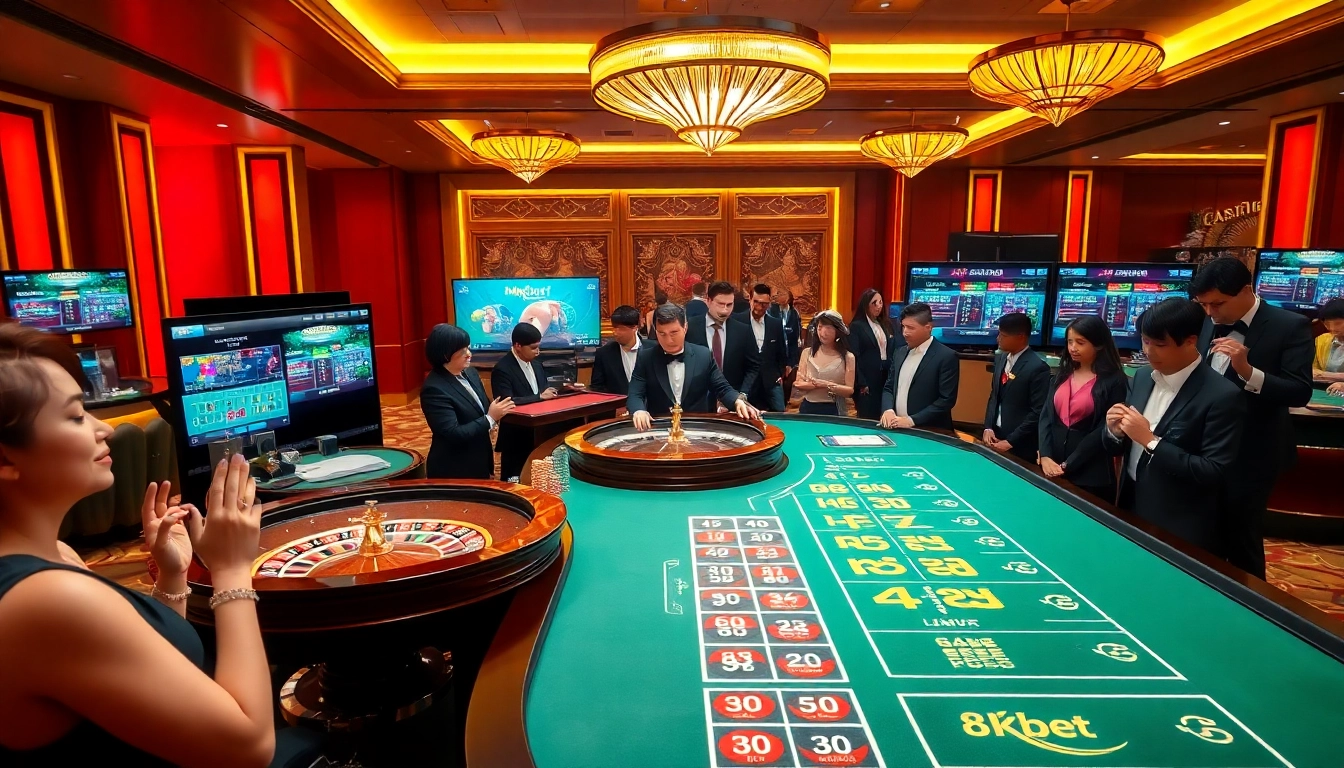Experience thrilling gameplay at 8kbet with professional dealers and exciting casino ambiance.