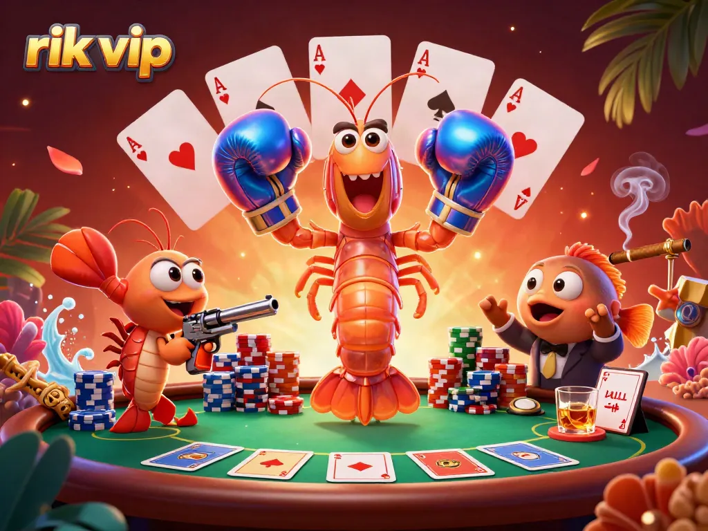 Experience the thrilling action of rik vip at the poker table with vibrant 3D characters!