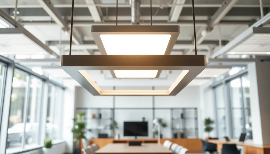 Illuminate your space with a stylish square light fixture that enhances modern interiors.