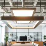 Illuminate your space with a stylish square light fixture that enhances modern interiors.