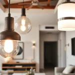 Shop ModernLighting stylish fixtures enhancing a contemporary living space.