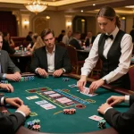 LC88 engages players at a luxurious live dealer blackjack table with strategic gameplay.