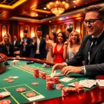 Engaging scene of players at Haywin poker table, enjoying high-stakes gambling action with vibrant chips.