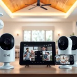 Cámaras EZVIZ que muestran soluciones de seguridad modernas para hogares y empresas.