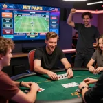 Exciting scene of players engaging on trang chủ Goal123's online gambling platform, showcasing a vibrant gaming atmosphere with diverse participants.