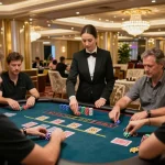 Experience thrilling gameplay at LC88 live dealer table with professional dealer and engaged players