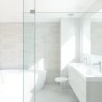 Install captivating shower screens semi frameless in a modern bathroom with sleek glass and chrome accents.