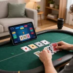 Engaged player enjoying gg88 online poker with dynamic cards and betting interface.