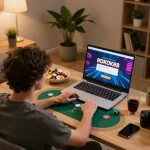 Login to rokok88 and enjoy online poker in a cozy home setting, with snacks and vibrant graphics.