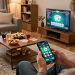Sit back and enjoy gaming on the SUNWIN LINK app at home with a smartphone in hand.